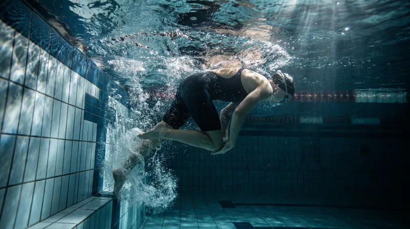 The trial is being conducted in 25-meter short-course pools, where the increased number of turns helps dissipate the extra wave turbulence created by a 10-swimmer field.