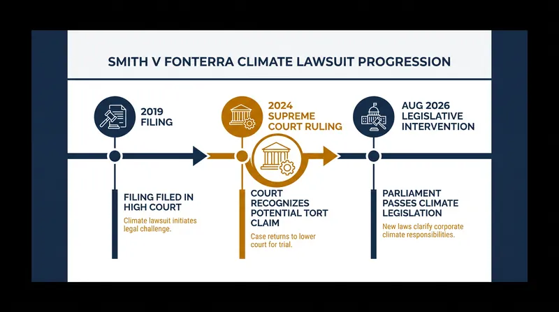 The timeline of the landmark Smith v Fonterra case, which the new legislation retroactively terminates.