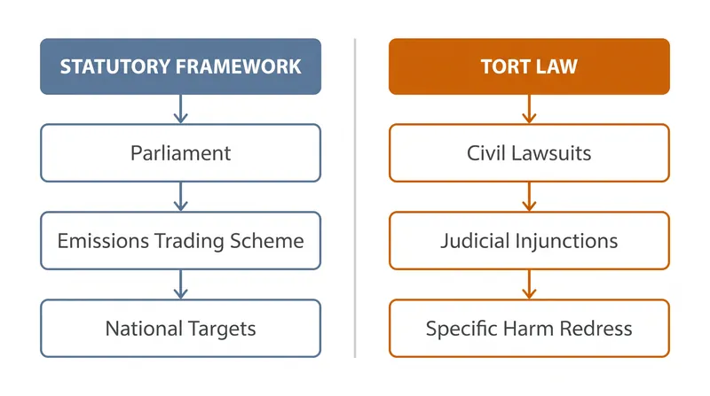 The new law mandates that climate accountability be handled exclusively through statutory frameworks rather than tort law.