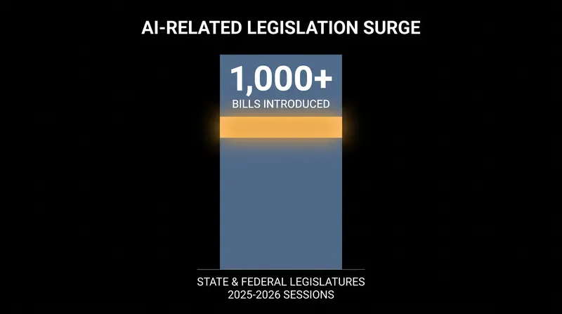 State and federal lawmakers have introduced over 1,000 AI-related bills in the current legislative session.