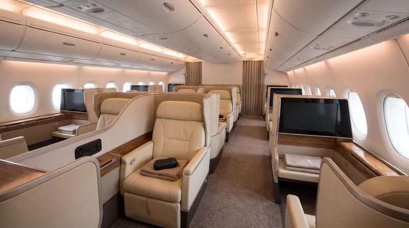 Business and first-class seats carry a carbon footprint up to five times larger than economy seating.
