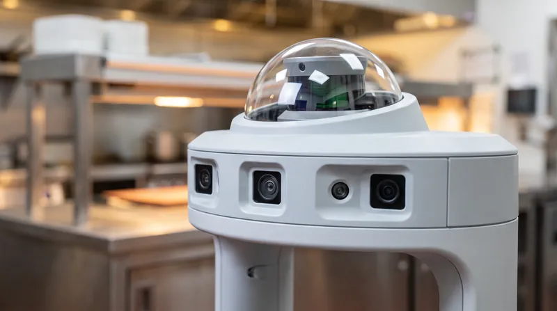 Modern service robots rely on LiDAR and computer vision to navigate unpredictable dining rooms.