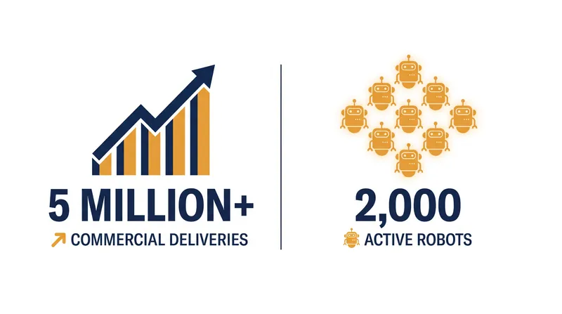 Autonomous delivery fleets have achieved massive commercial scale in recent years.