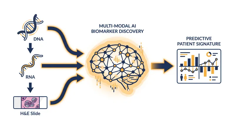Foundation models ingest disparate data streams to create a comprehensive predictive signature of the tumor ecosystem.