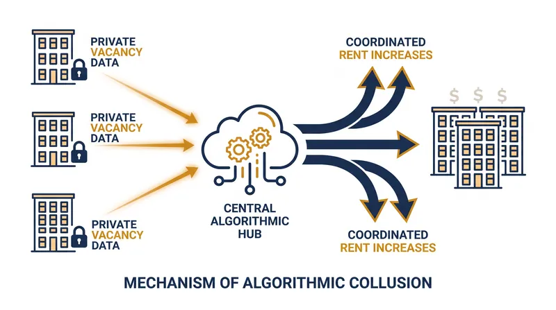 How hub-and-spoke algorithmic pricing models coordinate market rates.