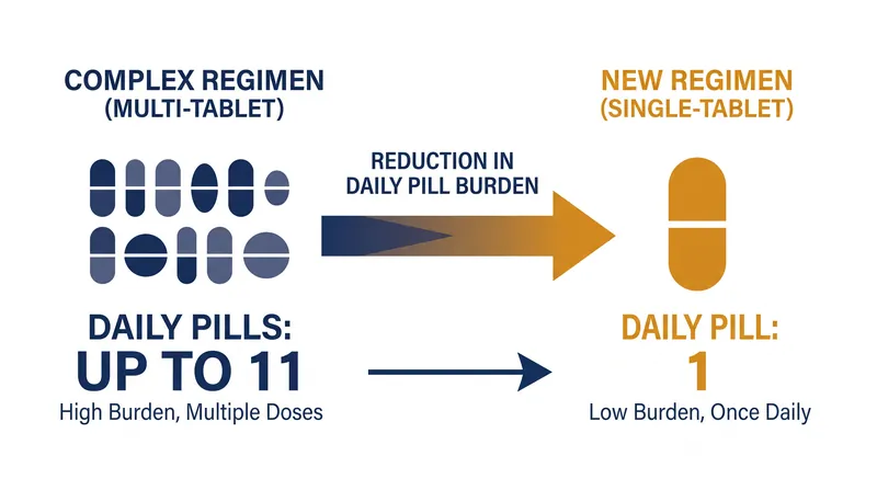 Bixlenvo drastically reduces the daily pill burden for highly treatment-experienced patients.