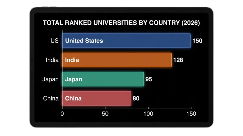 India has overtaken Japan to become the second most-represented nation in the global rankings.