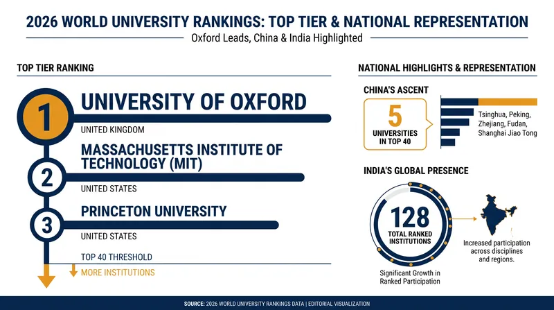 Key shifts in the 2026 Times Higher Education World University Rankings.