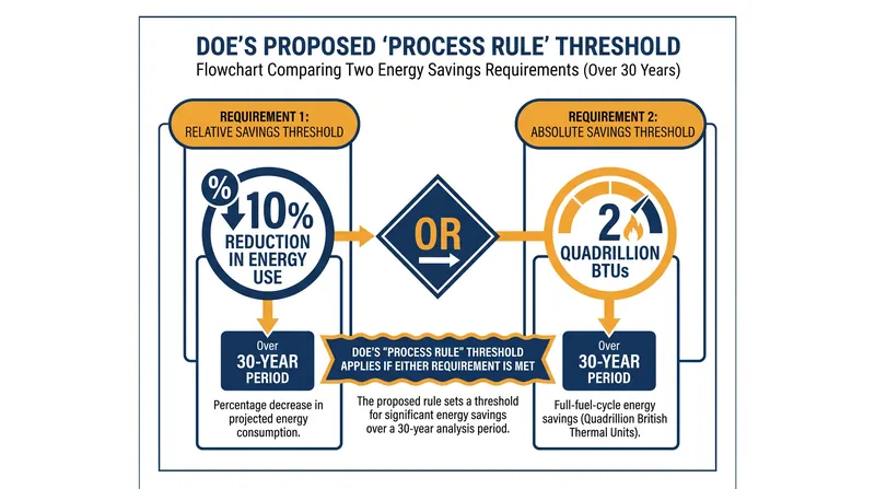 The new proposal requires future efficiency mandates to clear a high mathematical bar before they can be enacted.