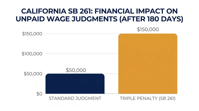 Under SB 261, an unpaid wage judgment can triple in size after 180 days.