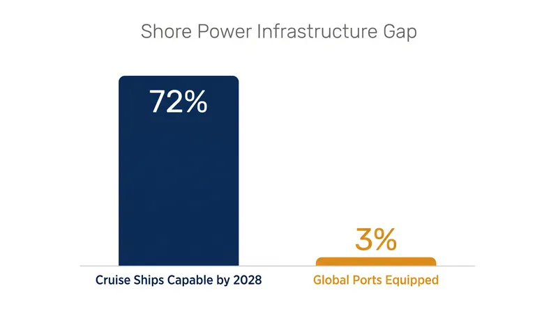 While vessel readiness is accelerating rapidly, the lack of equipped ports remains the primary bottleneck to widespread adoption.