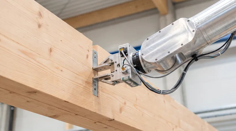 Mechanically reversible connections allow the timber structures to be disassembled and reused at the end of their lifespan.