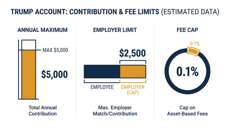 The financial parameters governing Trump Accounts during a beneficiary's growth period.