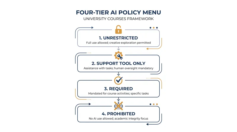 MIT recommends every course adopt a specific AI policy from a standardized menu.