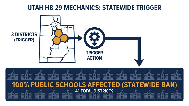 How a small minority of districts can trigger a statewide ban under HB 29.