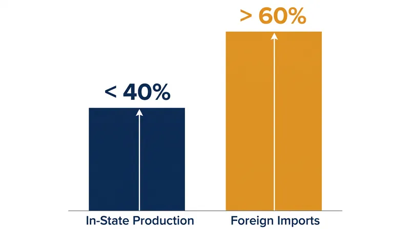 The Department of Energy cited California's heavy reliance on foreign crude as a national security risk.