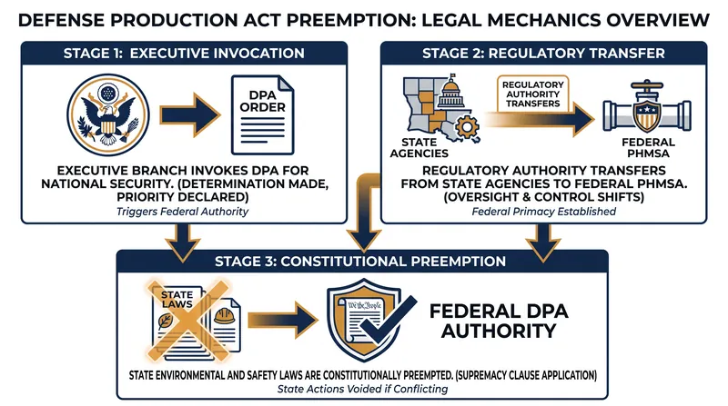 How the Defense Production Act bypasses state-level regulatory authority.