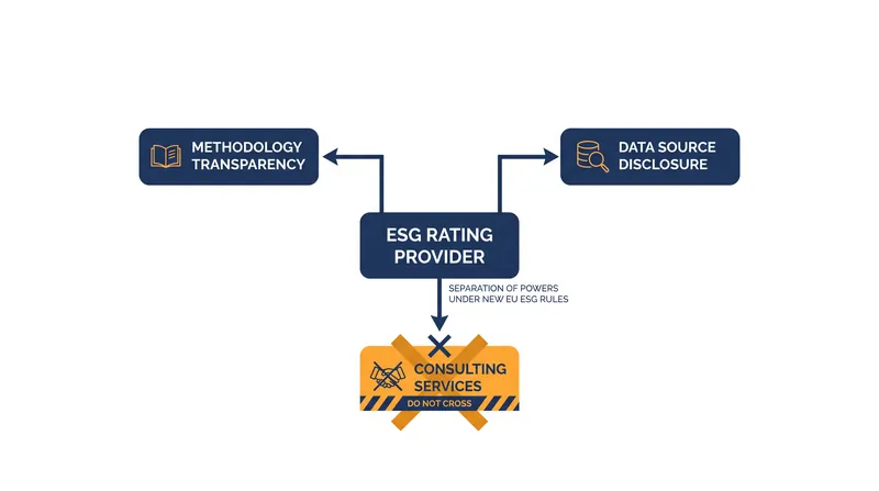 The regulation strictly separates rating activities from consulting to prevent conflicts of interest.