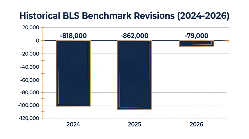 The 2026 benchmark revision is significantly smaller than the massive adjustments seen in 2024 and 2025.