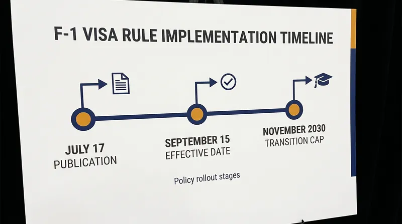 Students currently in the U.S. face a complex transition period, with international travel triggering the new rules.