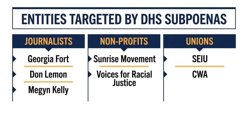 Entities targeted by the DHS data requests.