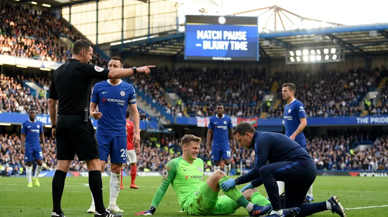 Under the new trial, a goalkeeper receiving treatment for a non-foul injury will force an outfield teammate to the sidelines for one minute.