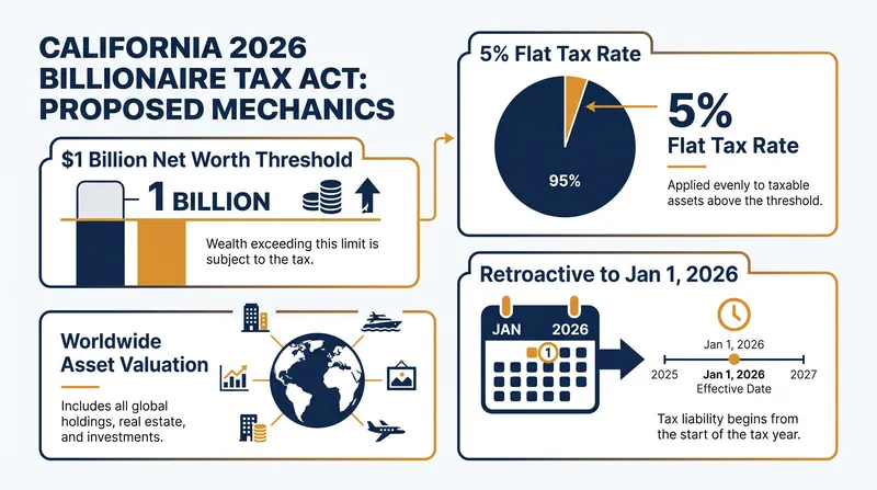 The structural design of the proposed wealth tax targets accumulated global assets rather than annual realized income.