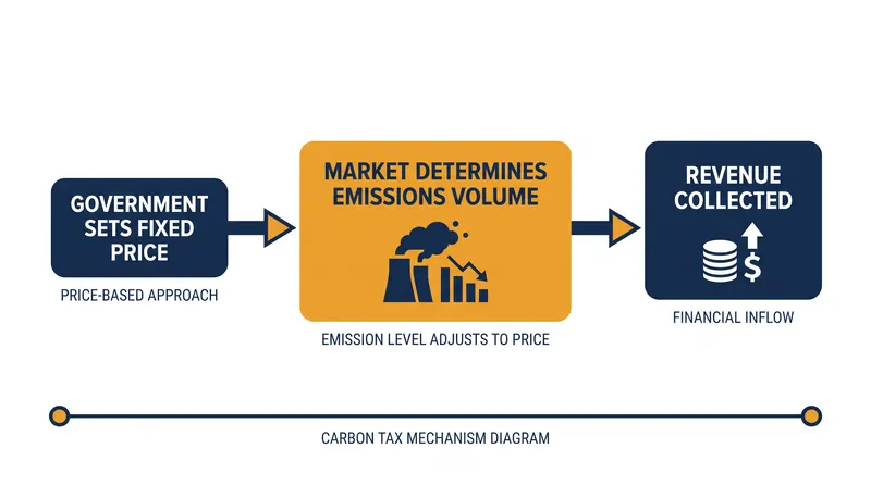 A carbon tax guarantees price certainty but leaves the final emissions volume up to market demand.