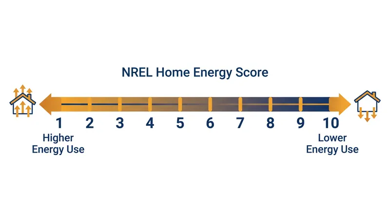 The Home Energy Score acts like a miles-per-gallon rating for a house, independent of occupant behavior.