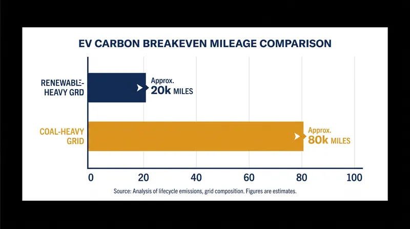 The carbon payback period depends heavily on the local electricity mix.
