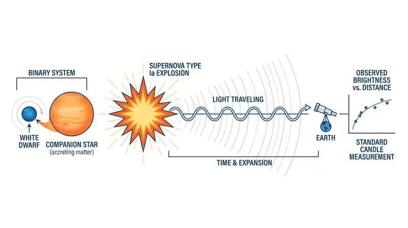 The mechanism of a standard candle: known intrinsic brightness allows for precise distance calculations.