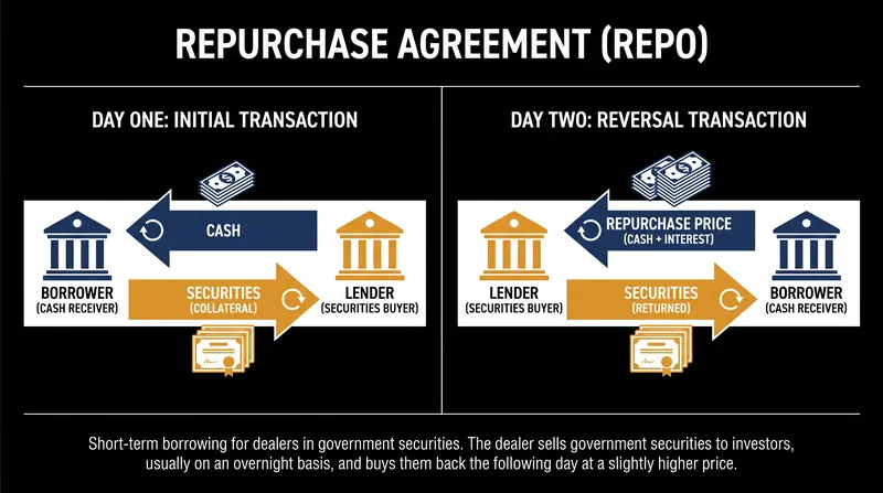 Repurchase agreements allow the Fed to temporarily inject or drain liquidity to keep overnight lending markets functioning smoothly.