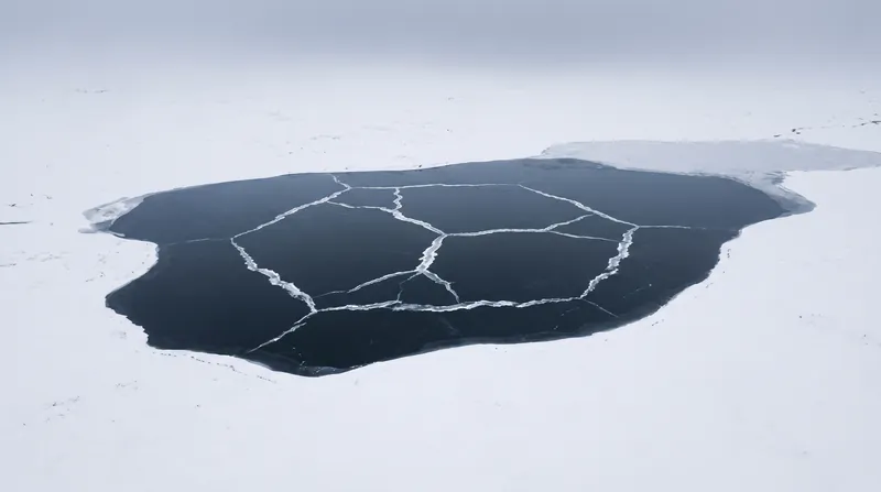 The series relies on natural formations rather than digital manipulation, finding familiar shapes in the ice.