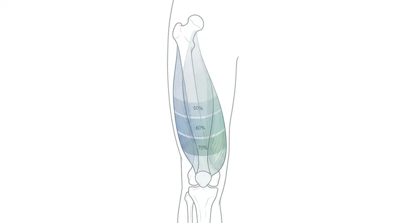 Training exclusively in the stretched position preferentially builds muscle mass in the distal regions of the quadriceps.