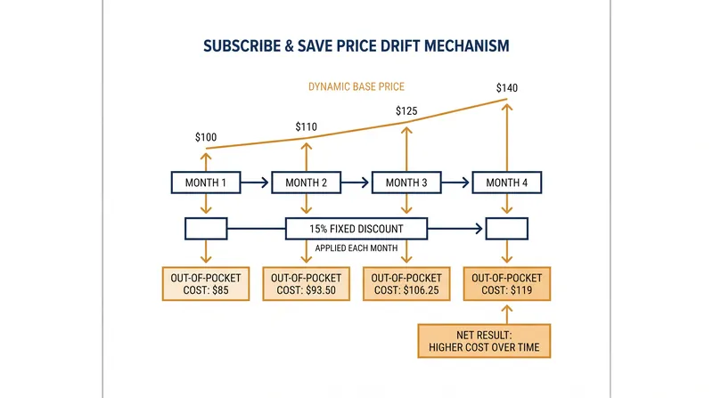 How dynamic pricing algorithms erode subscription discounts over time.
