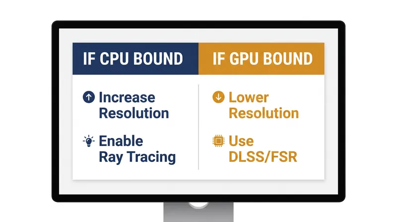 Adjusting in-game settings can shift the processing load to alleviate severe bottlenecks.