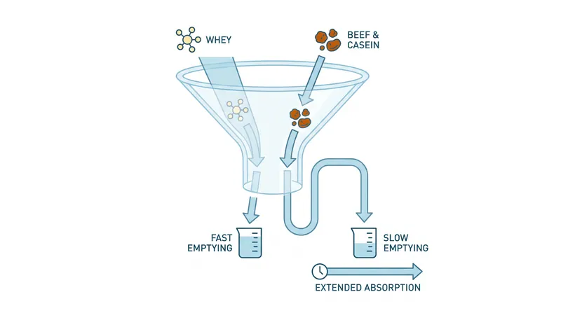 Gastric emptying acts as a biological funnel, slowing down digestion to ensure large meals are fully absorbed.