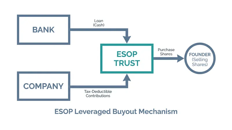 The financial architecture of an ESOP leveraged buyout.