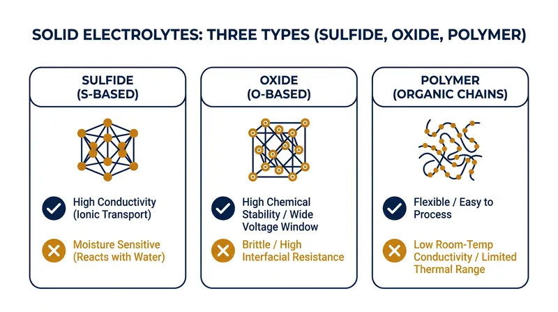 Engineers must choose between three distinct solid materials, each with significant trade-offs.