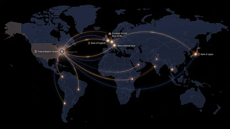 During crises, the Federal Reserve uses swap lines to inject emergency liquidity into the offshore Eurodollar system.