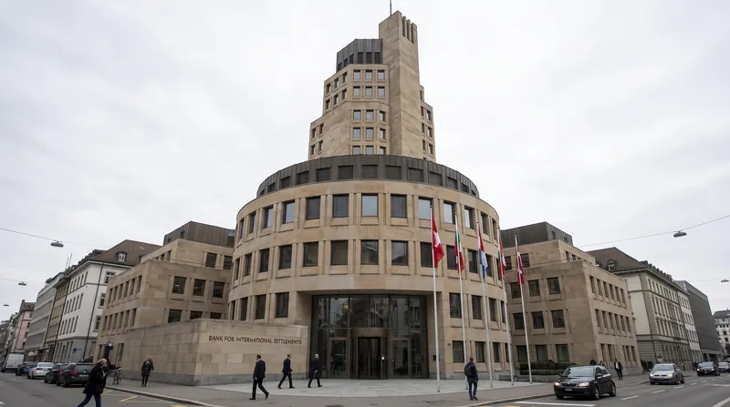 The Bank for International Settlements in Basel, Switzerland, where global banking standards are formulated.