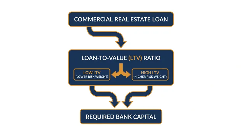 How the Basel framework links loan-to-value ratios directly to a bank's capital reserve requirements.