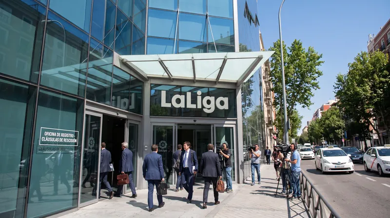 La Liga headquarters in Madrid, the physical destination for buyout clause deposits.