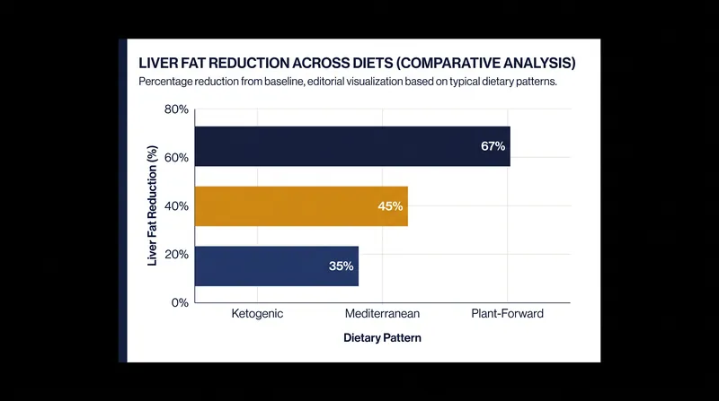 While overall weight loss was similar, the ketogenic diet drove a dramatically higher reduction in liver fat.