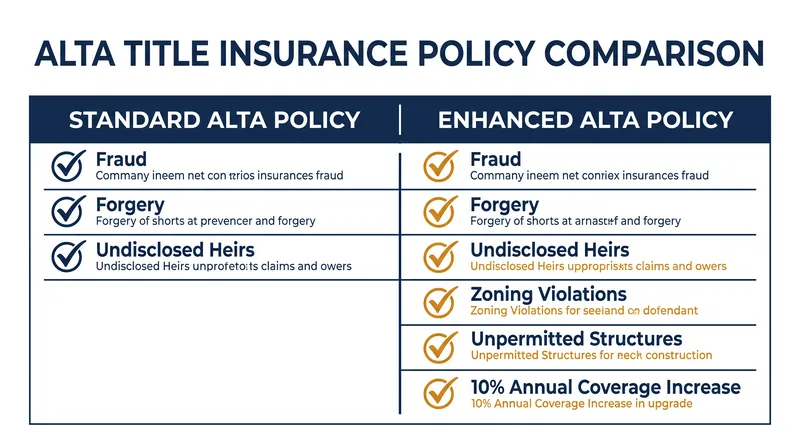 Enhanced policies cover modern municipal risks like unpermitted renovations, which standard policies typically exclude.