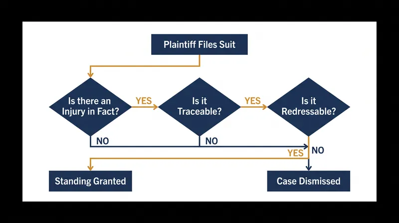 How federal judges analyze standing before allowing a case to proceed to the merits.