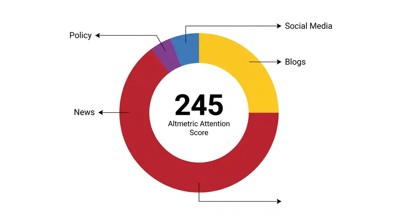 The Altmetric donut weights different types of online attention to generate a single score.