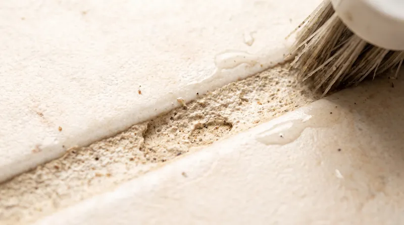 On porous surfaces like grout and unsealed wood, enzymes penetrate deeper than traditional surfactants.