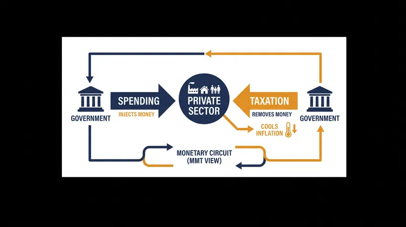 In the MMT framework, taxes do not fund spending; they serve to manage aggregate demand and control inflation.