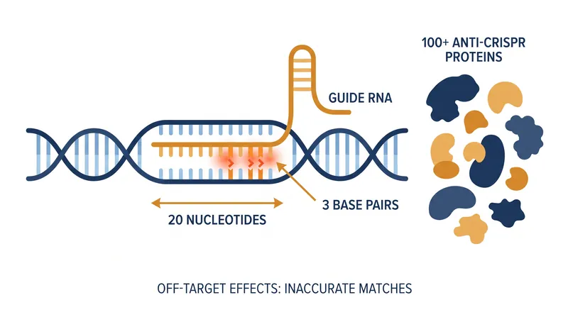 How mismatches between the guide RNA and the DNA sequence result in unintended genetic edits.